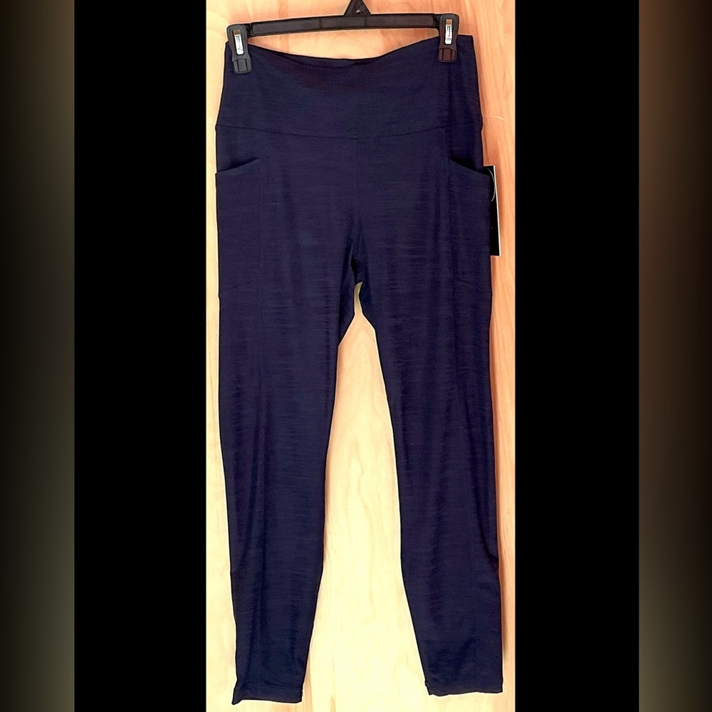 Yogalicious Lux Leggings •(LUX) fabric. • Heathered Dark Navy - NWT